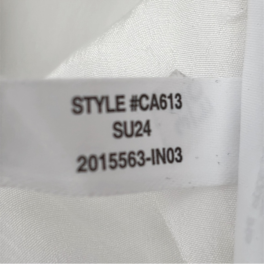J. Crew Collection sheer gathered top in white size Large NWT CA613 - Picture 9 of 10